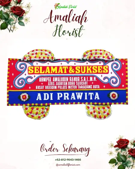 Papan Bunga Ucapan Selamat Cupang