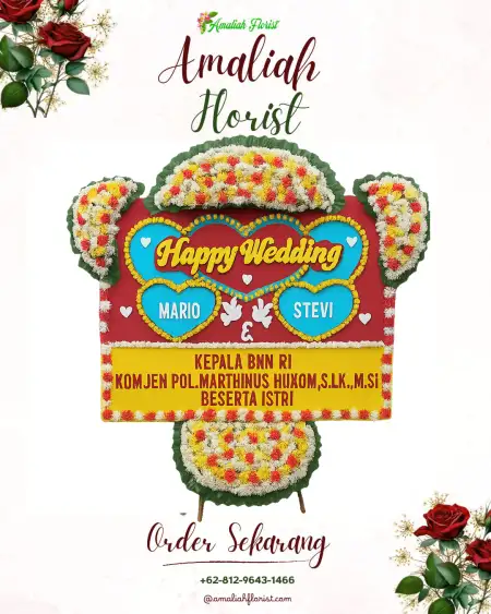 Papan Bunga Pernikahan Cupang
